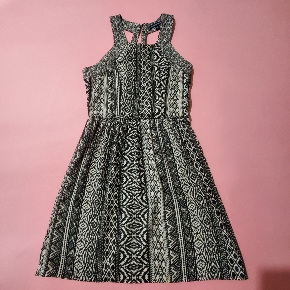 American Eagle Outfitters Black And White Print Summer Dress - Picture 1 of 12
